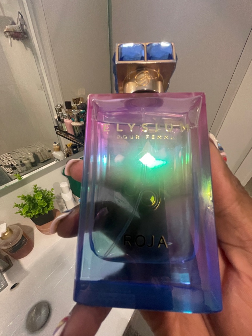 Roja Parfums Elysium Pour Femme Iridescent Perfume Bottle - Blue/Purple